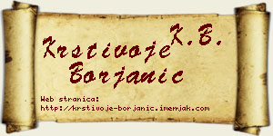 Krstivoje Borjanić vizit kartica
